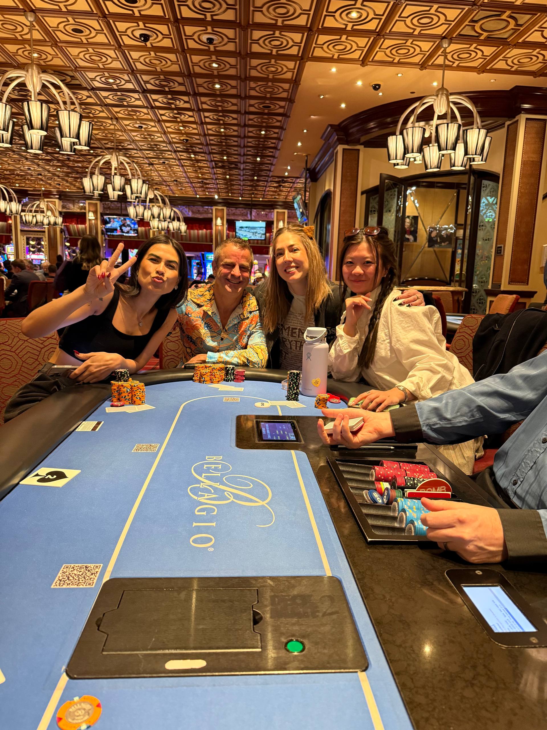 Players at the Bellagio poker table