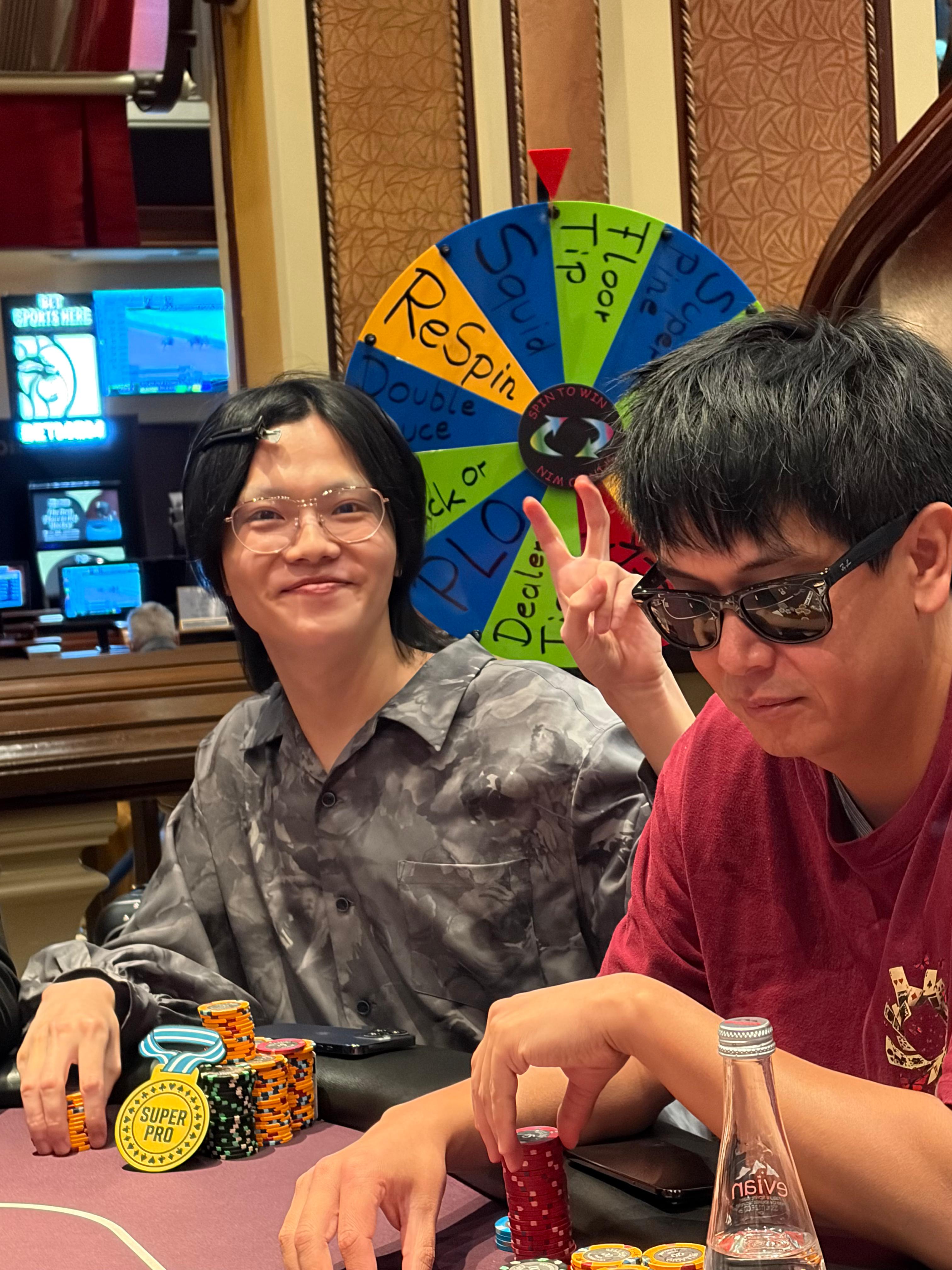 Fun20 players with the prize wheel
